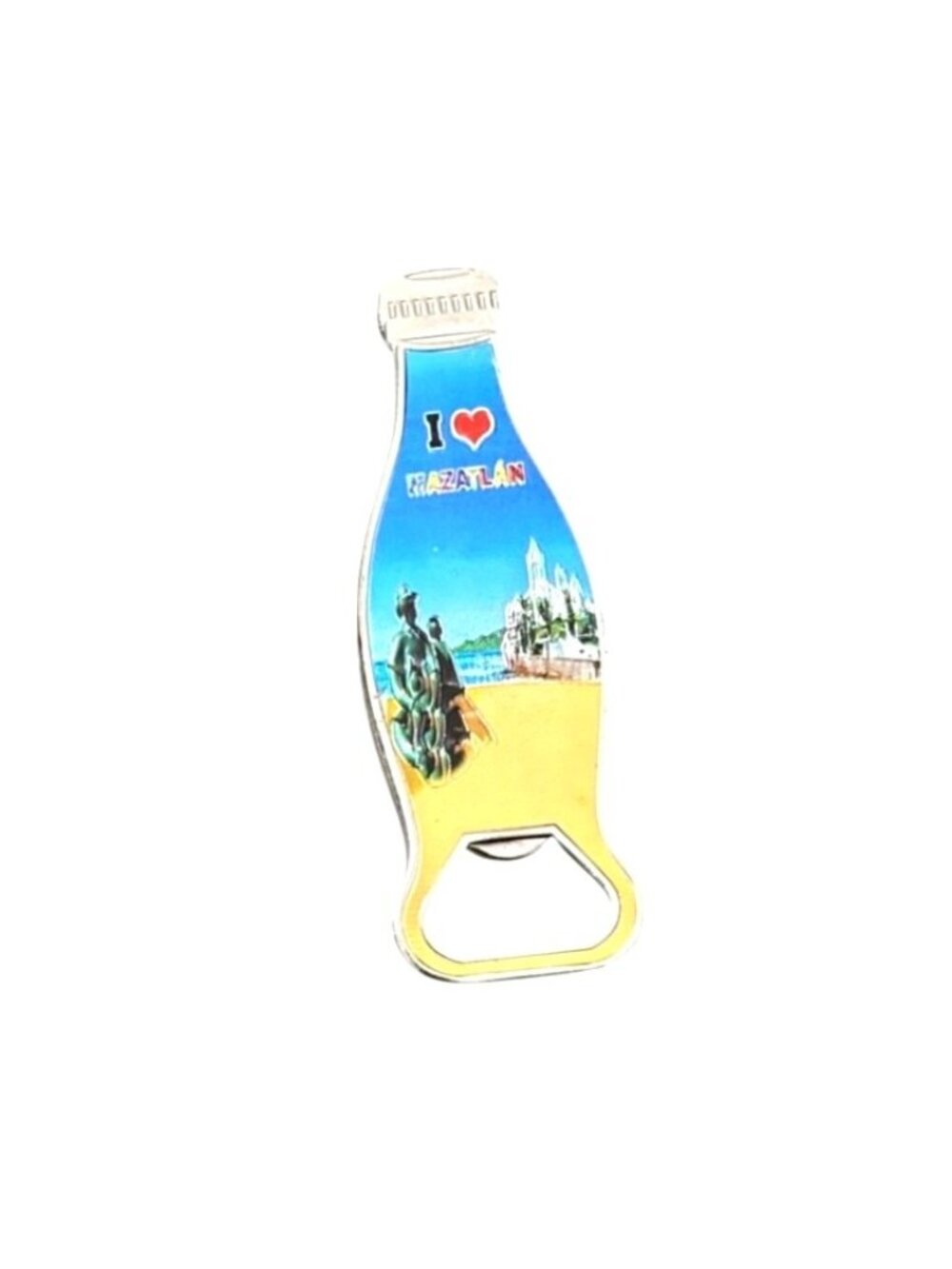 "I Love Mazatlan" Souvenir Bottle Opener Keychain